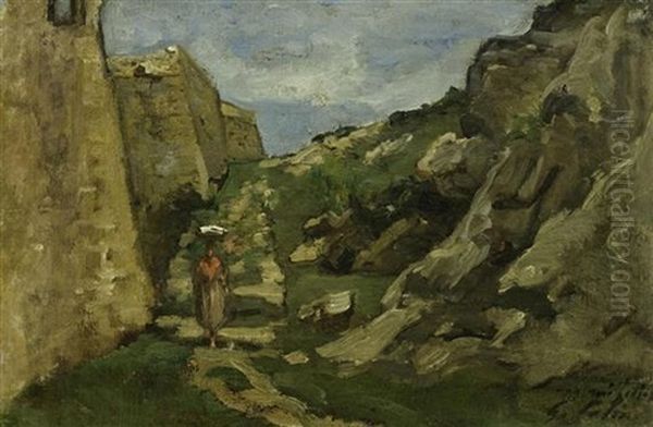 Pyrenaenlandschaft Oil Painting by Gustave Henri Colin