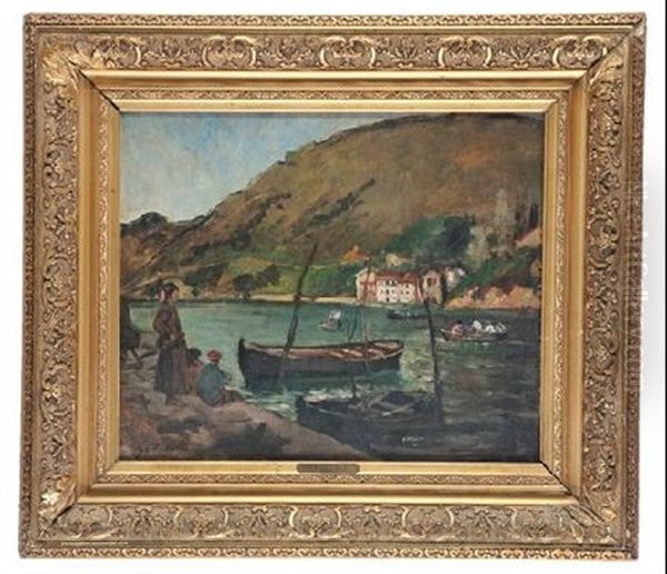 Paisaje Fluvial Oil Painting by Gustave Henri Colin