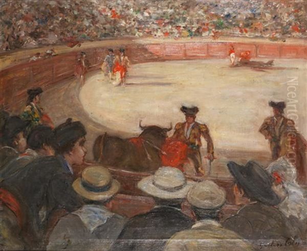 Scene De Corrida Oil Painting by Gustave Henri Colin