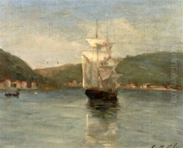 Duex Mats Sous Voile Dans Les Passages Saint Pierre Et Saint Jean Oil Painting by Gustave Henri Colin