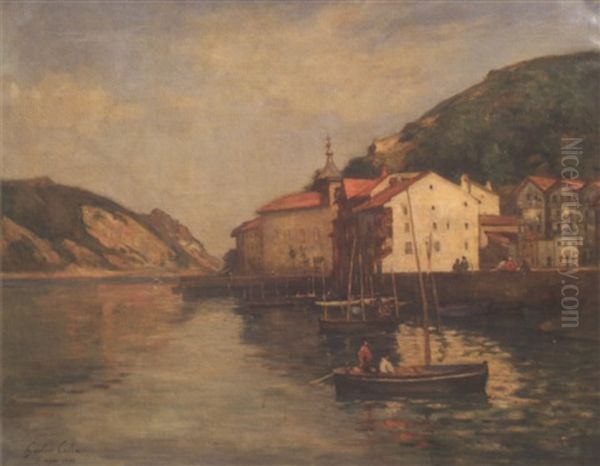 Entree Du Port Oil Painting by Gustave Henri Colin