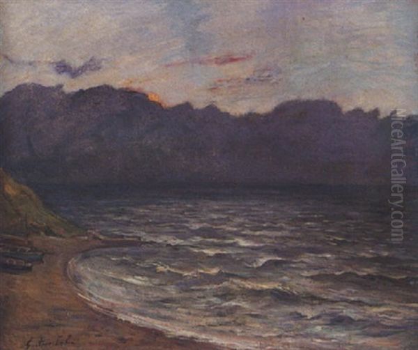 Bord De Mer Oil Painting by Gustave Henri Colin