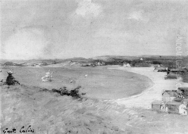 La Baie De Saint-jean-de-luz Oil Painting by Gustave Henri Colin