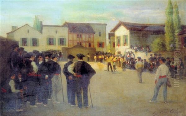 Le Fronton Oil Painting by Gustave Henri Colin