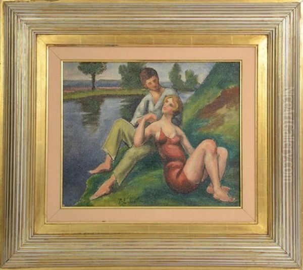 Couple Oil Painting by Paul-Emile Colin