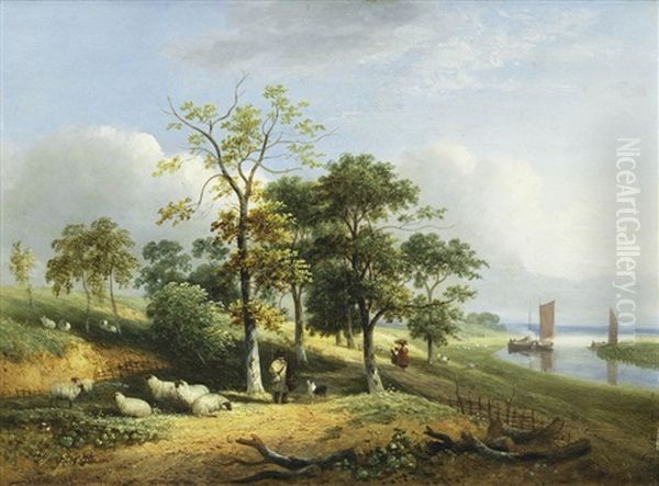 Postwick Grove Oil Painting by Samuel David Colkett