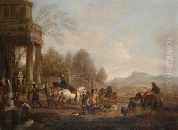 The Shooting Party Oil Painting by Henry Andrews