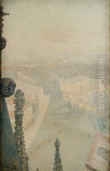 Vue Sur Nancy Oil Painting by Michel Auguste Colle