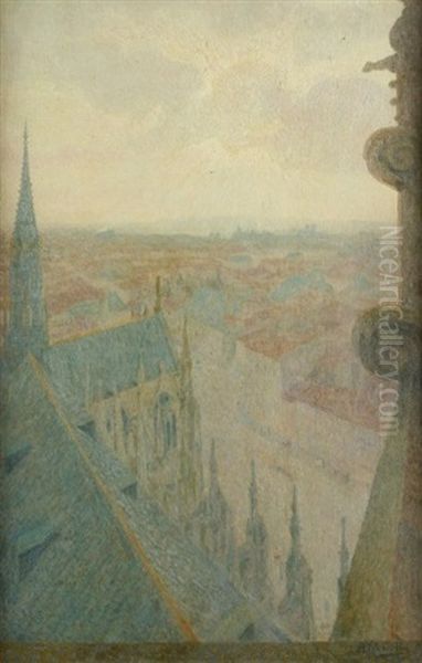 Vue Sur Nancy Oil Painting by Michel Auguste Colle