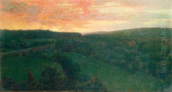 Paysage Au Crepuscule Oil Painting by Michel Auguste Colle