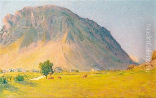 Montmelian (savoie) Oil Painting by Michel Auguste Colle