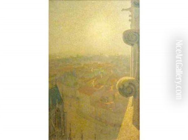 No. 1. Vue Sur Nancy, Vue De Saint Epure Oil Painting by Michel Auguste Colle