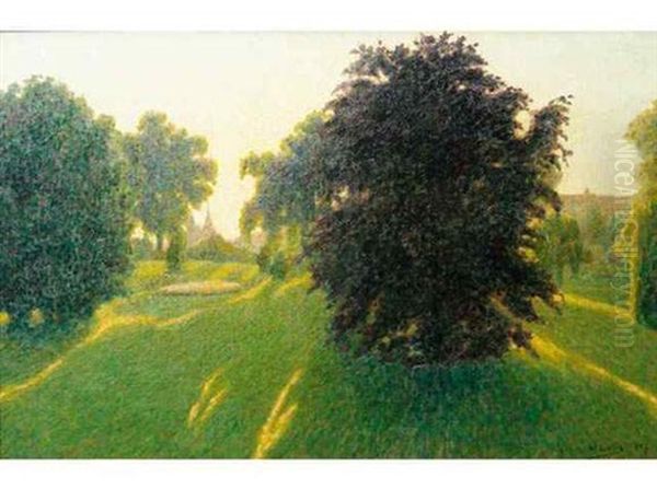 Le Parc Oil Painting by Michel Auguste Colle