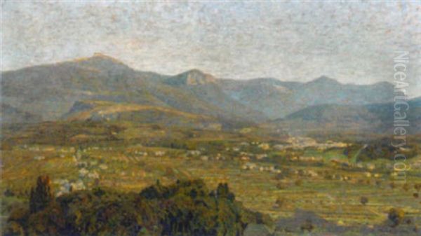 Panorama De Chambery Oil Painting by Michel Auguste Colle