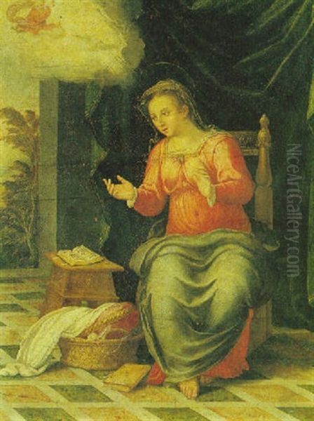 The Annunciation Oil Painting by Raffaelo Colle