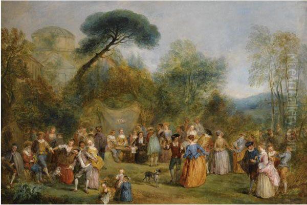 La Fete Galante Oil Painting by Henry Andrews