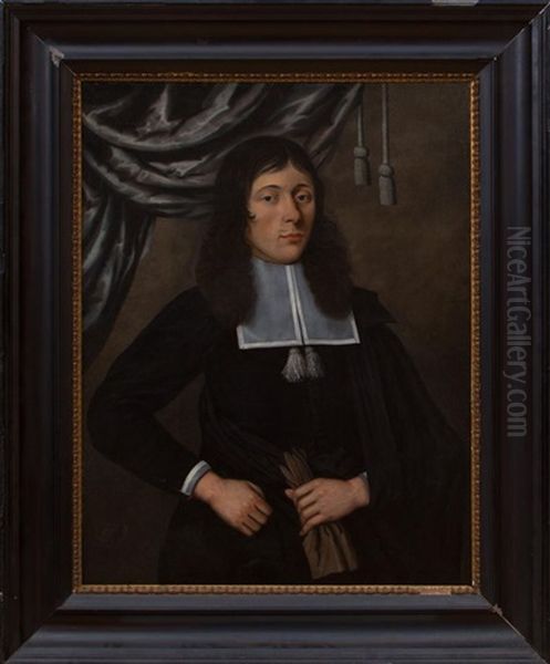 Portrait Of A Gentleman, Three-quarter Length Oil Painting by Edward Collier