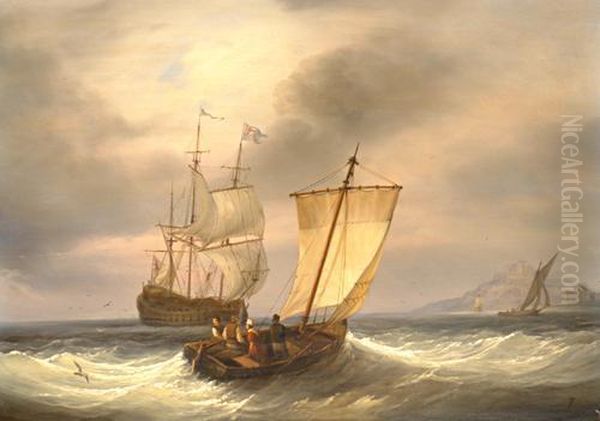 Off Mont St. Michel. Oil Painting by James Andrews