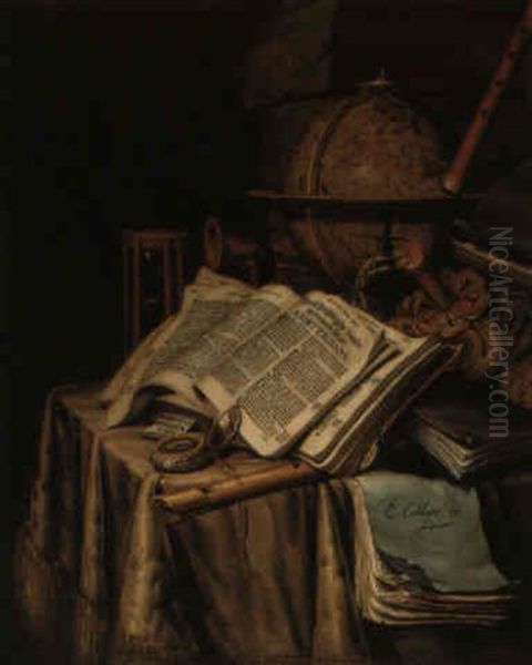 Vanitas Still Life Oil Painting by Edward Collier