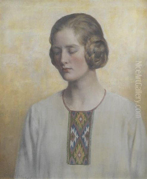 Portrait Of A Woman Oil Painting by John Collier