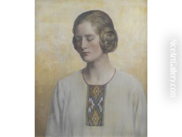 Portrait Of A Woman Oil Painting by John Collier