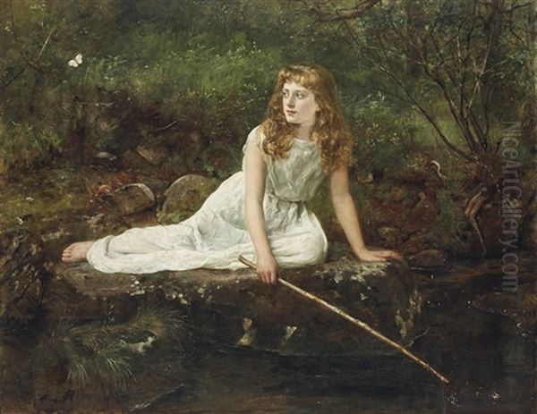 The Butterfly Oil Painting by John Collier