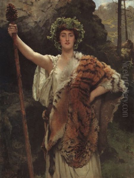 The Priestess Of Bacchus Oil Painting by John Collier