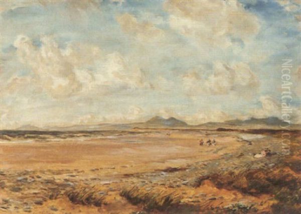 Barmouth Sands Oil Painting by Thomas (Tom) Collier