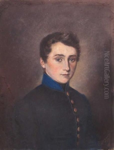 Portrait D'un Jeune Officier Oil Painting by Edmond Collignon