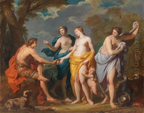 The Judgment Of Paris Oil Painting by Hyacinthe Collin de Vermont