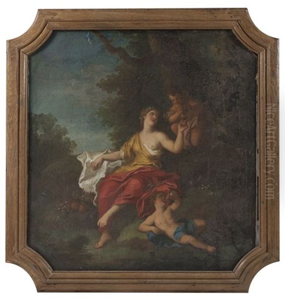 Les Deux Saisons Oil Painting by Hyacinthe Collin de Vermont