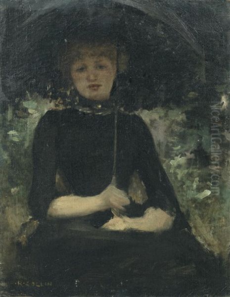 Femme Avec Un Parasol Oil Painting by Louis Joseph Raphael Collin