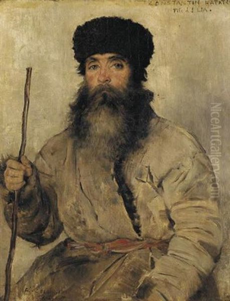 Portrait Of Constantin Oil Painting by Louis Joseph Raphael Collin