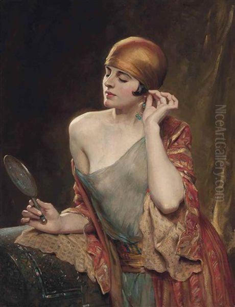 The Studio Mirror Oil Painting by Albert Henry Collings