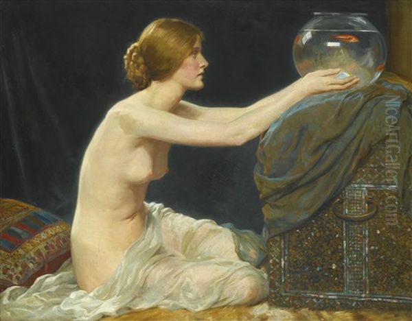 The Fish Bowl Oil Painting by Albert Henry Collings