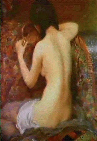 A Reflection Oil Painting by Albert Henry Collings