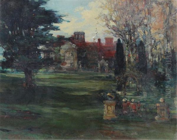 A Country Estate Oil Painting by Charles John Collings