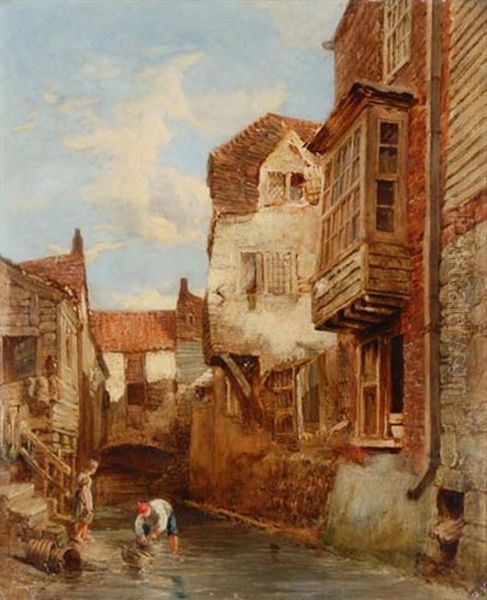 Wasser Schopfen Am Kleinen Kanal Oil Painting by William Collingwood