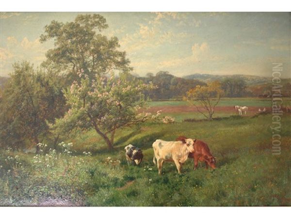 A Spring Morning Oil Painting by Charles Collins II