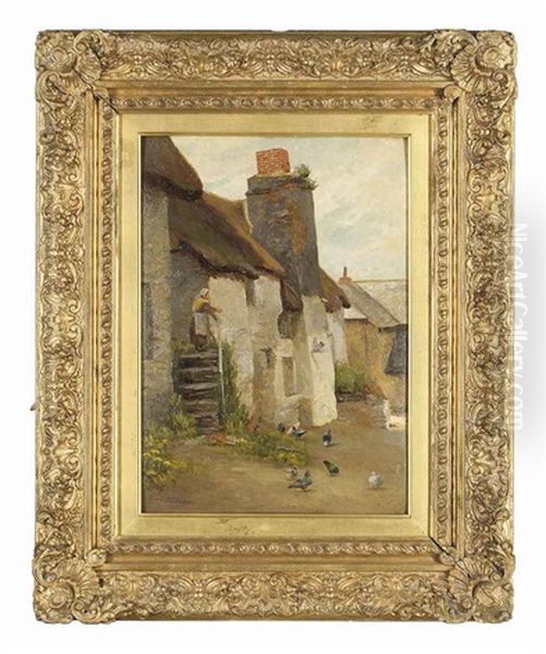 Tiddy's Hop, Bowella, Cornwall Oil Painting by Charles Collins II