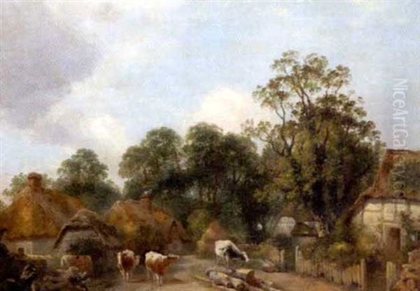 Near Dorking, Surrey Oil Painting by Charles Collins II