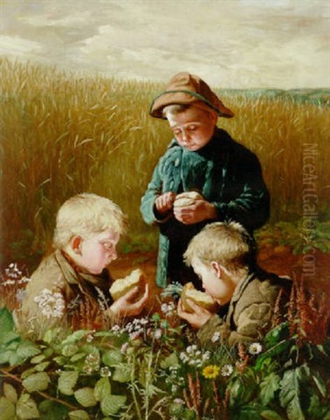 Among The Turnips Oil Painting by Hugh Collins