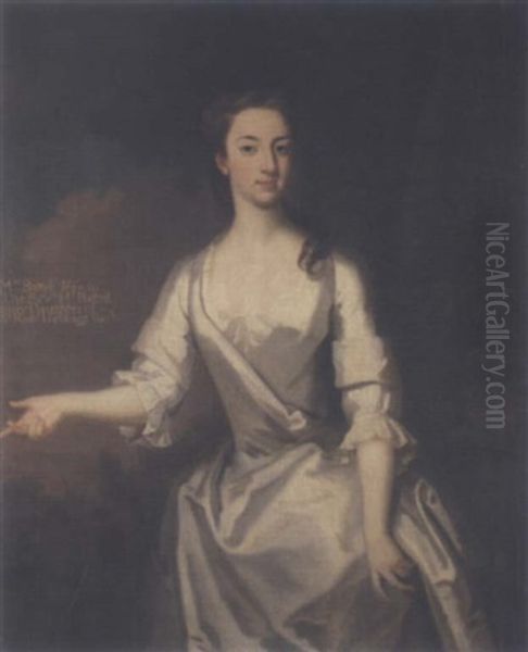 Portrait Of Mrs. Battell Oil Painting by Richard Collins