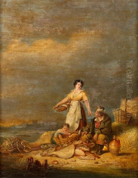 Le Retour De La Peche Oil Painting by William Collins