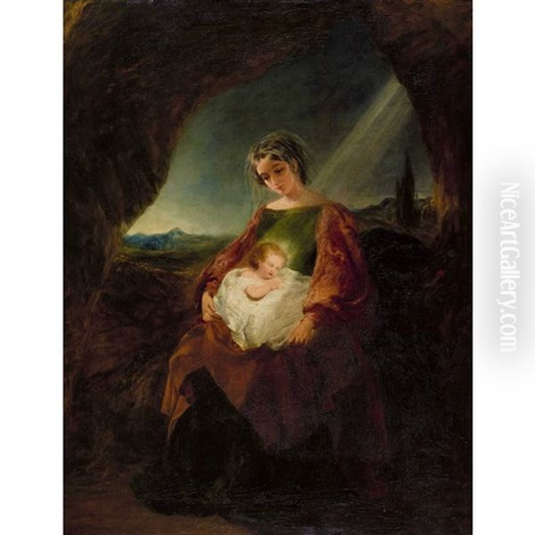 The Virgin And Child Oil Painting by William Collins