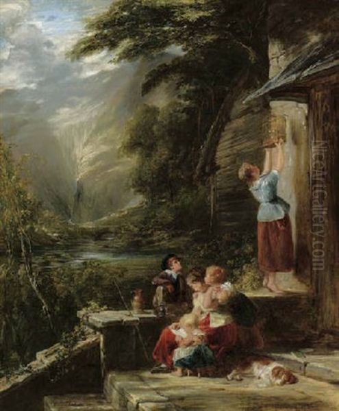 The Morning Lesson Oil Painting by William Collins