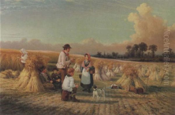 Lunchtime Oil Painting by William Collins