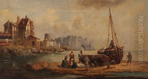 Boulogne Oil Painting by William Wiehe Collins