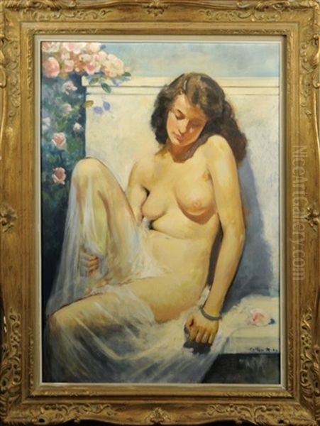 Nu Feminin Oil Painting by Jean-Rock Collon