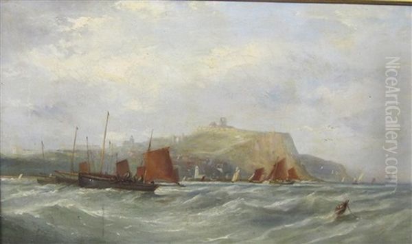 Shipping Off Whitby Oil Painting by Ebenezer Colls